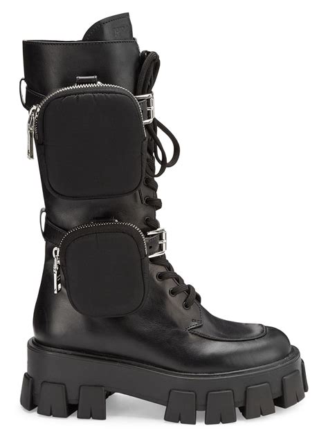 prada combat boots tall|prada combat boots sale.